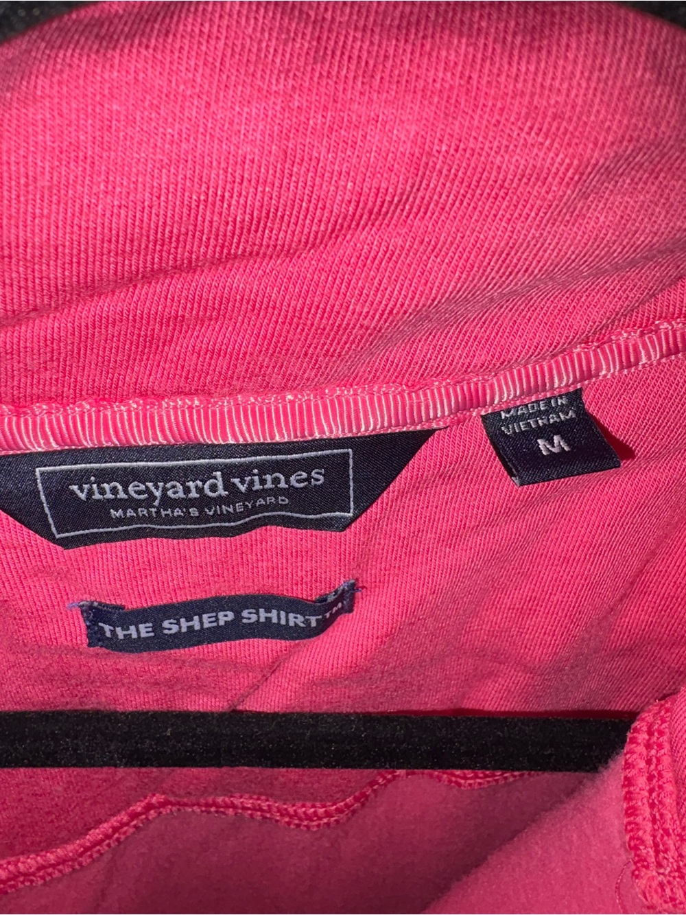 NWOT Vineyard Vines Bright Pink Quarter-Zip Pullover - Picture 2 of 3
